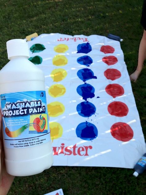 Messy Twister! Extremely fun. And messy. Messy Twister, Paint Twister, Messy Games, Messy Party, Color Wars, Fun Sleepover Ideas, Summer Fun List, 16th Birthday Party, Sleepover Party