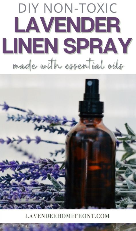 homemade non-toxic lavender linen spray recipe. Lavender Room Spray, Lavender Linen Spray, Lavender Uses, Lavender Crafts, Lavender Linen, Lavender Recipes, Lavender Spray, Essential Oil Blends Recipes, Diy Sprays