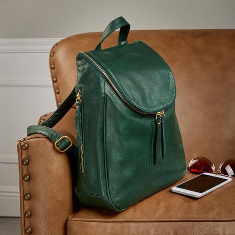 Backpack Leather Women, Travel Leather Backpack, Green Leather Backpack, Small Backpack Outfit, Women’s Backpack, Backpack Purse Outfit, Leather Backpack Outfit, Leather Backpacks For Women, Womens Leather Backpack