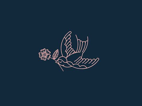 Sparrow Line Art, Ornamental Illustration, Line Art Logo, Sparrow Tattoo, Dibujo Simple, Logo Beauty, Studio Branding, Bird Logos, Desenho Tattoo