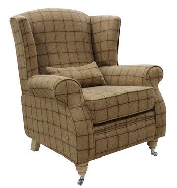 Show more information on Arnold Wool Tweed Wing Chair Fireside High Back Armchair Althrop Mandarin Check Fabric Queen Anne Chair, Office Waiting Room Chairs, Chesterfield Armchair, High Back Armchair, Fireside Chairs, Queen Anne Style, Luxury Chairs, Chair Seat Cushion, Bolster Cushions