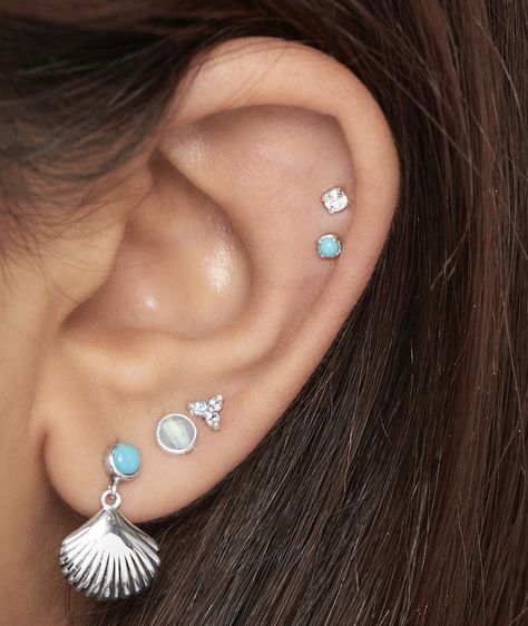 Beachy Earrings, Tattoos And Piercings, Ear Piercings, Piercings, Tattoos