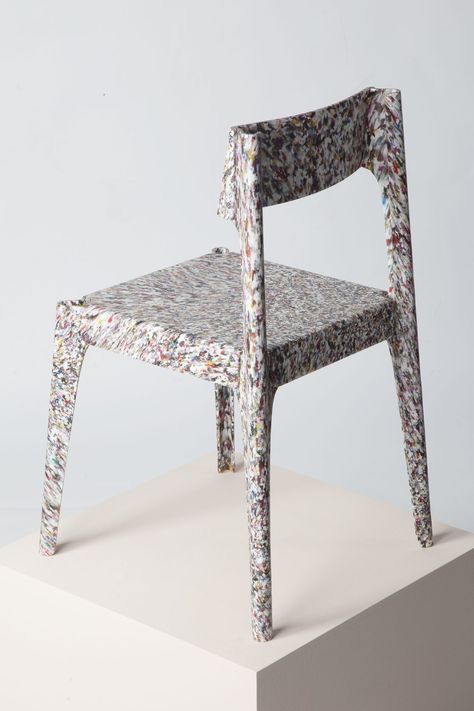 Substantial Chair | Leibal Recycled Plastic Chair, Upcycle Plastic, Recycle Design, Eco Furniture, Minimalist Chair, Recycled Plastic Furniture, Plastic Furniture, Recycled Projects, Sustainable Furniture