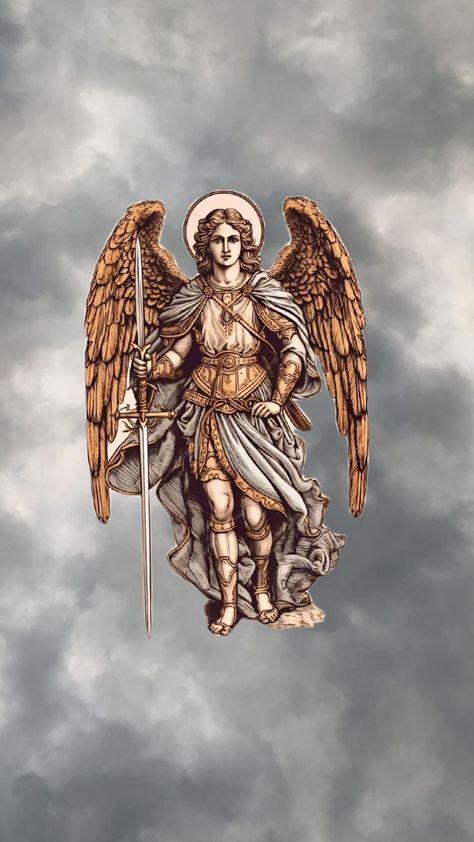 Archangel Michael Wallpaper, Michael Wallpaper, Angel Artwork, Saint Michael, Biblical Art, Archangel Michael, Jesus Pictures, Angel Art, St Michael