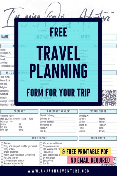 Download my FREE travel planning printable and travel template to have all your trip essentials in one place. Say goodbye to last-minute scrambles and hello to a hassle-free, well-planned adventure. Don't miss out – click now for your free download!

Travel Templates | travel planner | Itinerary | Trip essentials | Tropics travel | Travel checklist

#USA #freeprintable #freepdf #travelplanner #france #italy #spain Travel Itenary Template, Travel Planner Printable Free, Free Travel Itinerary Template, Travel Planning Template, Free Travel Printables, Itinerary Template Free, Travel Checklist Printable, Trip Planning Template, Trip Planning Checklist