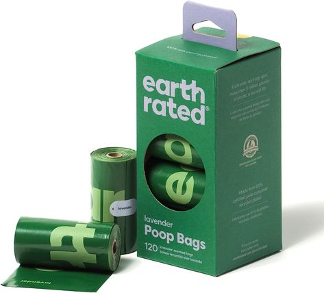 ROLL ON: Our compact and convenient dog poo bag refill rolls help you keep poo bags where you need them–everywhere DURABLE & LEAKPROOF : Extra long, extra strong and 100% leak-proof guaranteed to keep hands clean on the go BETTER BAGS : A new generation of high quality & durable dog poo bags made from 65% certified post-consumer recycled plastic. Giving a second life to over 5 million pounds of landfill-bound plastic a year OUR MISSION: At Earth Rated, We are on a mission to make life with dogs Million Pounds, Dog Poo, Dog Poo Bags, Pet Waste Bags, Treat Pouch, Dogs Pooping, Lavender Scent, Leak Proof, Recycled Plastic