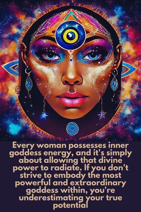 Every woman possesses inner goddess energy, and it's simply about allowing that divine power to radiate. If you don't strive to embody the most powerful and extraordinary goddess within, you're underestimating your true potential #goddess #quote #goddessquote Being A Goddess, Spiritual Woman Divine Feminine Art, Divine Quotes Spirituality, Goddess Quotes Woman, Intelligent Women Quotes, Exchange Of Power, Goddess Quote, Cosmic Intelligence, Divine Woman