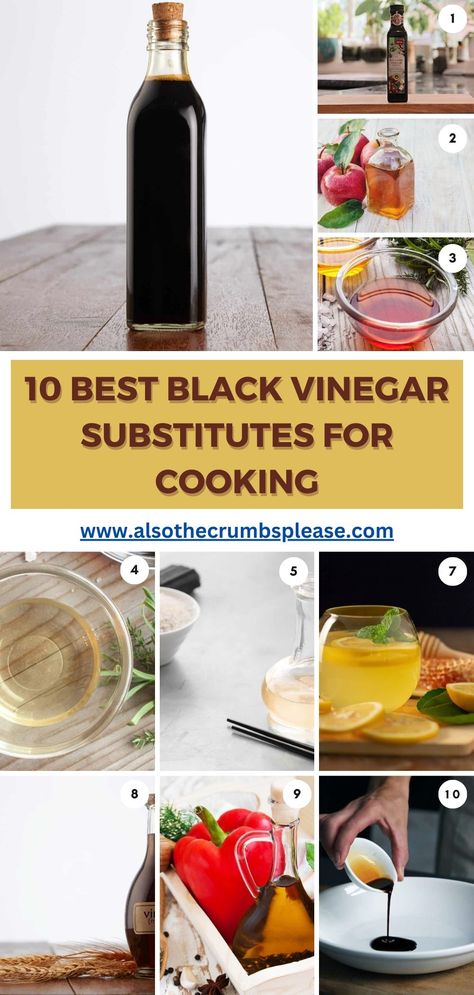 Lost your bottle of black vinegar? Don't despair, your culinary creations can still move forward. This pin will unveil the top 10 black vinegar substitutes that will add the perfect tangy twist to your recipes. Get ready to be amazed by the versatility of these black vinegar alternatives! Recipes With Black Vinegar, Recipes Using Black Vinegar, Chinese Black Vinegar Recipes, Substitute For Rice Vinegar, Substitute For Balsamic Vinegar, Substitute Ideas, Egg Alternatives, Black Vinegar, Broken Bottle