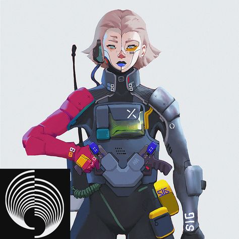 Sci Fi Spy, Cybernetic Character Design, Scifi Scientist, Sci Fi Oc, Cyberpunk Detective, Space Character Design, Sci Fi Police, Scientist Character Design, Cyberpunk Women