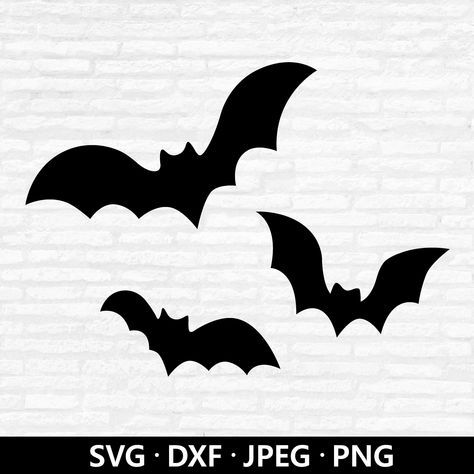 Download these free Halloween SVG cut files to create your own Fall and Halloween shirts, decor and other DIY crafts with your Cricut or Silhouette. Bats Clipart, Halloween Line Art, Spooky Backgrounds, Bat Outline, Bat Clipart, Halloween Shapes, Fall Svg Files, Bat Png, Hello Kitty Clipart