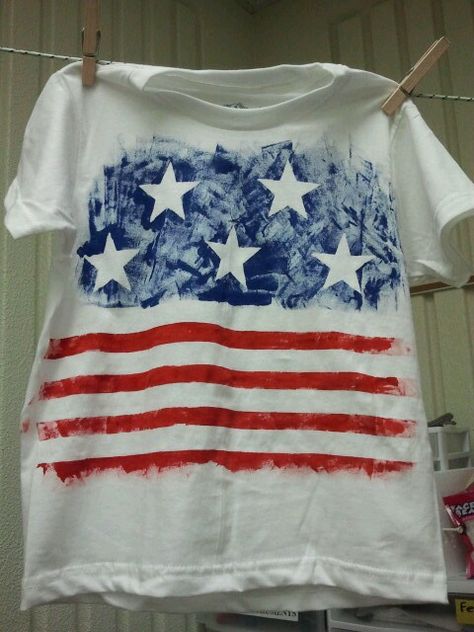 4th of July T-shirt 4th Of July Tshirt Ideas For Kids Diy, Diy 4th Of July Shirts Kids, Diy Fourth Of July Shirt, 4th Of July Shirt Ideas, Diy 4th Of July Shirts, Snow Games, Patriotic Costumes, Fourth Of July Drinks, Fourth Of July Crafts For Kids