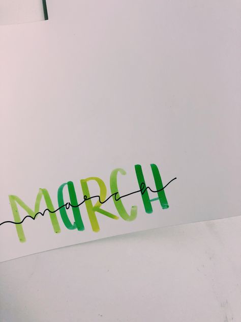 hand lettering. march. write. Month Calligraphy, March Calligraphy, Fonts Hand Lettering, Calendar Doodles, March Writing, Calligraphy Hand Lettering, Bullet Journal Headers, Learn Hand Lettering, Letter Symbols