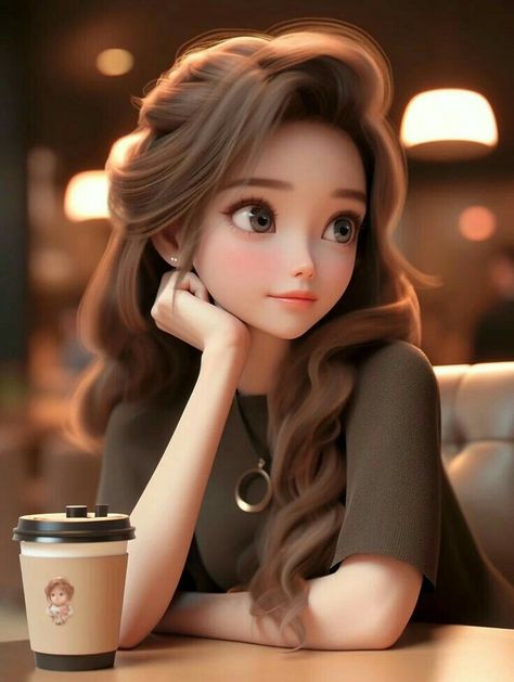 Beautiful Pics For Dp, Cute Cartoon Girls Dp, Cute Profile Pictures For Girlies, Cartoon Girls Dp, Cute Girl Wallpaper Girly, Beautiful Girly Wallpapers, Hd Girls Dp, Animated Profile Pictures, Girly Profile