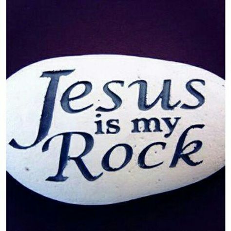 Jesus is my rock Jesus Is My Rock, Prayer Rocks, Inspirational Rocks, Diy Rock Art, Stone Art Painting, Christian Rock, Christian Crafts, My Rock, Painted Rocks Craft