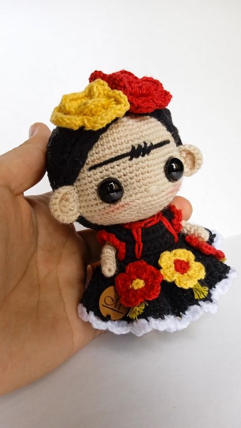 Crochet Mexican Doll Free Pattern, Crochet Mexican, Mexican Doll, Pretty Dolls, Crochet Patterns Amigurumi, Crochet Dolls, Crochet Doll, Cute Crochet, Beautiful Dolls