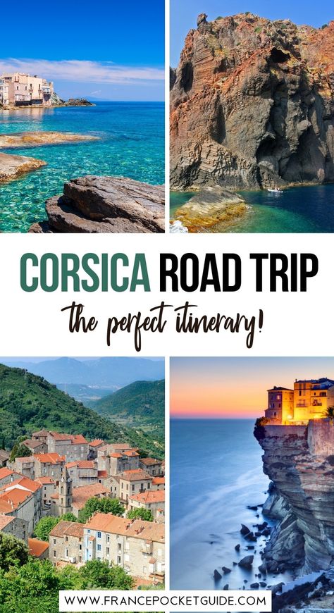 Planning a trip to France? In this ultimate Corsica road trip itinerary, you will discover exactly where to stop and what to visit in Corsica during a road trip. This also includes accommodation recommendations. Corsica France Aesthetic, Corsica Outfit, Corsica Aesthetic, Corsica Travel, Corsica France, Trip To France, Holidays Ideas, France Aesthetic, Road Trip Routes