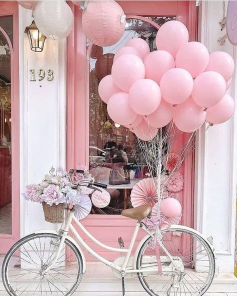 European Princess, Princess Style, Bicycle, Balloons, Diamonds, Pink