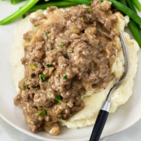 Hamburger Gravy Recipe, Hamburger Gravy, The Cozy Cook, Cozy Cook, Beef Dinners, Hamburger Casserole, Mushroom Soup Recipes, Beef Gravy, Cream Of Mushroom Soup