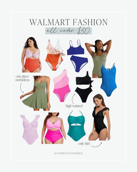 I found the best deals on women's bathing suits at Walmart, all under $30! 🤩 The cutest one-pieces and trendy bikinis, perfect for any body type and budget-friendly! Get ready for spring with unbeatable deals for the whole family!🌞 Follow Comestayawhile for realistic DIY from a self taught mom working hard to upgrade her neutral modern farmhouse home on a budget. Follow Amandalovesamazon for all the best deals on neutral home decor, trending fashion finds, and budget friendly beauty items. Neutral Modern Farmhouse, Mom Working, Home On A Budget, Neutral Home Decor, Modern Farmhouse Home, Trendy Bikinis, Self Taught, Swimwear For Women, Neutral Home