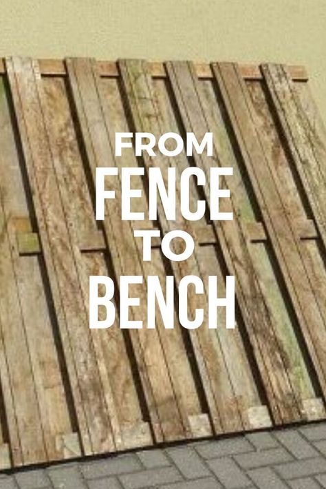 Enjoy the cool Summer breeze with these repurposed outdoor seating idea using an old fence. This Cheap outdoor bench DIY project is a great way to decorate your backyard, porch or deck on a budget. #hometalk Upcycled Fence, Old Fence Wood, Diy Outdoor Bench, Recycling Furniture, Old Fence Boards, Aging Terra Cotta Pots, Creative Upcycling, Topiary Diy, Diy Recycled Projects