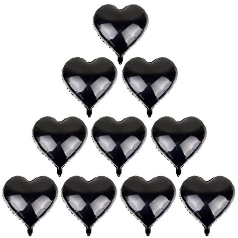 Black Heart Balloons, Decorations For Birthday Party, White Engagement Party, Engagement Celebration, Black Balloons, Engagement Party Wedding, Engagement Decorations, Wedding Party Decorations, Heart Balloons