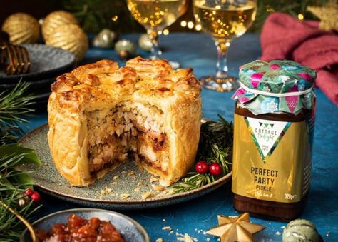 Show Stopper Boxing Day Pickle Pie Recipe | Cottage Delight Pickle Pie Recipe, Sausage Rolls Puff Pastry, Boxing Day Food, Pickle Pie, Christmas Leftovers, Shortcrust Pastry, Sweet Chilli, Boxing Day, Savoury Cake