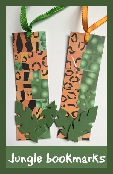 Jennifer's Little World blog - Parenting, craft and travel: Jungle collage bookmarks for #BostikBloggers Collage Bookmarks, Jungle Theme Activities, Jungle Collage, Bookmarks Craft, Jungle Book Party, Safari Crafts, Jungle Crafts, Craft For Children, Themed Bookmarks