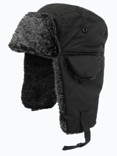 Adult Fur Lined Waterproof Trapper Hat: Amazon.co.uk: Shoes & Accessories Fur Trapper Hat, Streetwear Grunge, Trapper Hats, Y2k Streetwear, Plain Black, This Is Us Quotes, Fashion Wear, Baby Wearing, Work Wear