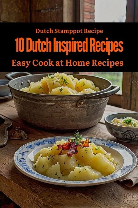 Dutch Stamppot Dutch Dinner Recipes, Traditional Dutch Recipes, Dutch Breakfast, Hearty Bread, Recipe For Hollandaise Sauce, Wholesome Breakfast, Dutch Cuisine, Dutch Baby Recipe, Dutch Food