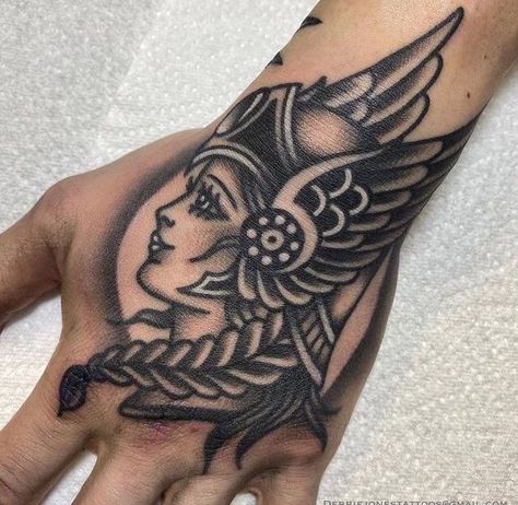 Traditional Tattoo Woman Face, Envelope Tattoo, Traditional Viking Tattoos, Valkyrie Tattoo, Traditional Black Tattoo, Illusion Tattoos, Optical Illusion Tattoos, Mayan Tattoos, Latest Tattoo Design