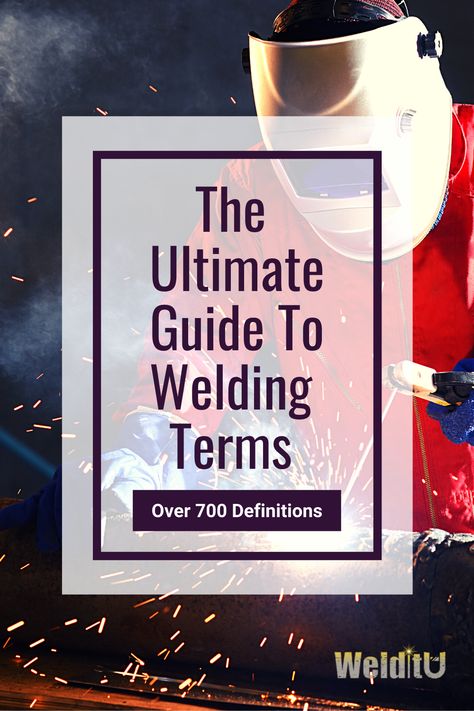 Welding terms can be confusing to the hobbyist and beginner welder. WelditU has created this reference guide filled with over 700 welding terms with their definitions. The best part is that you can download it for FREE. For more information on how to weld, welding projects, welding tips and tricks, welding tools and to get your FREE Ultimate Guide To Welding Terms go to https://welditu.com/ #WelditU #WeldingDIY #MetalCraftsWelding #Weldingbeginner Welding Tools Beginner, Metal Working Tools Welding, Welding Notes, Welding Tips And Tricks, Welding Books, Tig Welding Tips, Diy Welder, Welding Techniques, How To Weld