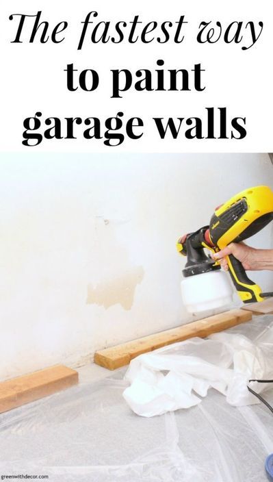 Wondering how to paint garage walls? This tutorial is super easy! Painting garage walls is simple and fast with a paint sprayer – the walls look good as new! Click through for the step by step tutorial! #paint #garage #diy #diyproject #paintsprayer Painted Garage Walls, Garage Paint Colors, Garage Paint, Diy Garage Gym, Casa Garage, Rustic Outdoor Decor, Garage Diy, Finished Garage, Clean Garage