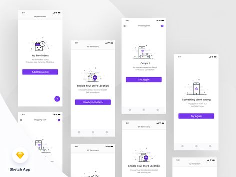 Empty State Ui, Web Design Ux Ui, Ux Kits, Empty State, Ui Design Website, Dashboard Ui, Sketch App, Tower Design, App Ui Design