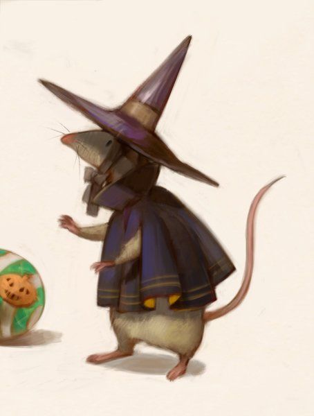 Mouse Wizard, Costume Illustration, General Aesthetic, Wizard Costume, Pathfinder Character, Chara Design, Animal Reference, Half Body, Pet Costumes