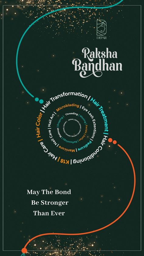 May the bond be stronger then ever Happy Raksha Bandhan #Depar #Deparsalon #Rakshabandhan #Rakshabandhanideas #Rakhicreativeideas #Rakhicreativeads #Rakhi Rakhi Jewellery Creative Ads, Rakhi Post Ideas, Rakhi Creative Post, Rakshabandhan Creative Post, Raksha Bandhan Story, Raksha Bandhan Instagram Story, Rakhi Creative Ads, Raksha Bandhan Creative Post, Rakshabandhan Creative Ads