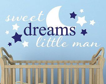 Decals for walls nursery | Etsy Night Night Sleep Tight, Nursery Ideas Boy, Crib Wall, Diy Crib, Diy Wall Decals, Childrens Wall Stickers, Nursery Decals, Nursery Wall Stickers, Beautiful Nursery