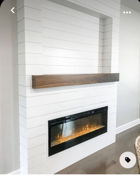 Fireplace Feature Wall, Cottage Fireplace, Basement Fireplace, Electric Fireplace Wall, Fireplace Frame, Living Room Built Ins, Build A Fireplace, Linear Fireplace, Fireplace Tv Wall