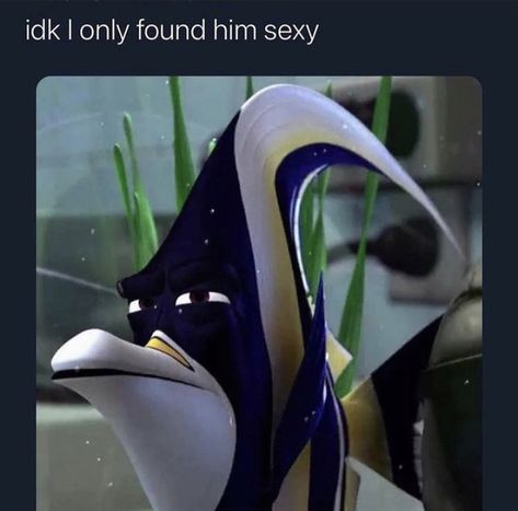 Finding Nemo Gill, Gill Finding Nemo, Alpha Mode, Animated Crushes, Mood Tweets, Childhood Crushes, Childhood Characters, Court Jester, Finding Nemo