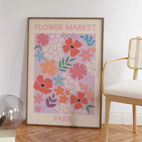 April Lane (@aprillaneart) | Instagram Pink Gallery Wall, Flower Market Poster, Paris Poster, Paris Print, Floral Printables, Art Cute, Hanging Posters, Art Download, Trendy Wall Art