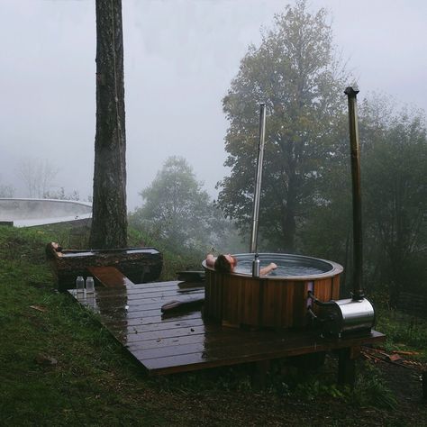 Stock Tank Hot Tub, Whimsical Treehouse, Foster Huntington, Outdoor Bathtub, Cool Tree Houses, Stock Tank Pool, Tank Pool, Outdoor Bath, Stock Tank