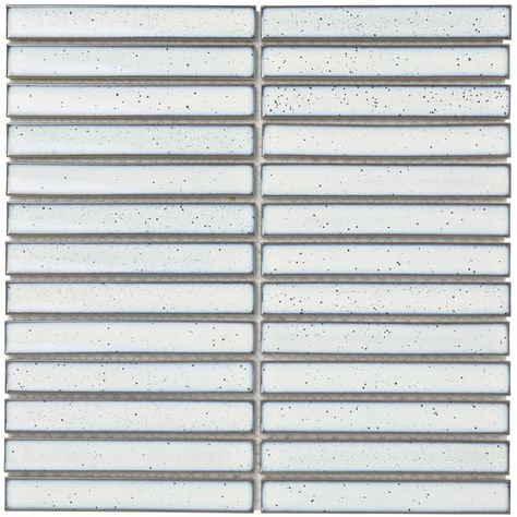 TheMosaicFactory 1" x 6" Porcelain Mosaic Sheet Tile | Wayfair White Mosaic Tile, Mosaic Tile Sheets, White Mosaic, Tile Saw, Porcelain Mosaic Tile, Accent Tile, Porcelain Mosaic, Kit Kat, Straight Edge