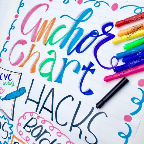 Anchor Charts: Hacks and Tips Kagan Anchor Charts, Science Decorations Classroom, Science Decorations, Ela Anchor Charts, Kindergarten Anchor Charts, Classroom Hacks, Classroom Anchor Charts, Chart Ideas, Reading Anchor Charts