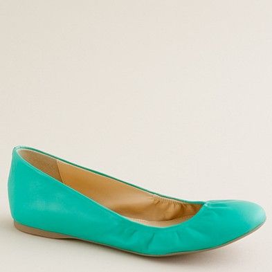 Teal Flats, Green Flats, Mint Dress, Red Pumps, Leather Ballet Flats, Crazy Shoes, Shoe Obsession, Tiffany Blue, Accessories For Women