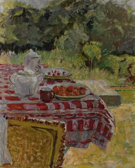 Pierre Bonnard - LES FRAISES, 1910, Oil on canvas Edouard Vuillard, Pierre Bonnard, Paul Gauguin, Post Impressionism, Post Impressionists, Henri Matisse, French Artists, Still Life Painting, Art Oil