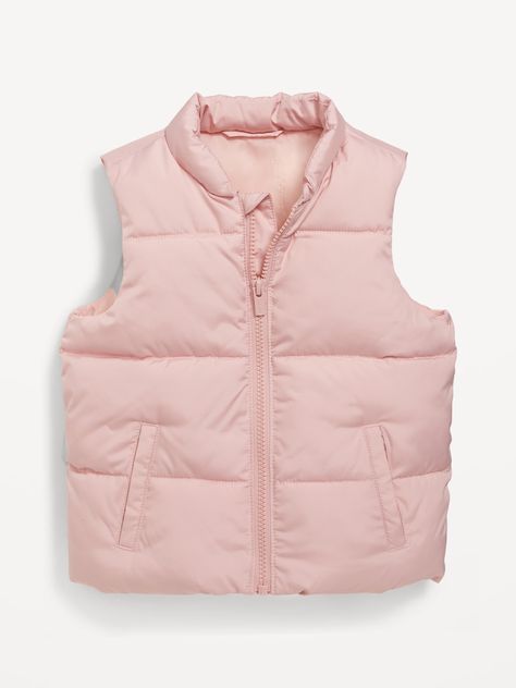 Water-Resistant Frost Free Puffer Vest for Toddler Girls | Old Navy Brooklyn Christmas, Navy Parka, Girls Puffer Vest, Preppy Wardrobe, Kids Vest, Toddler Development, Girls Vest, Toddler Girl Style, Toddler Play