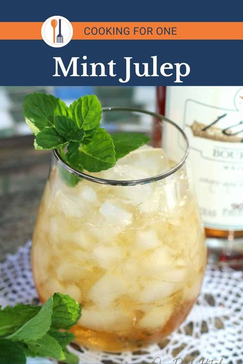 Enjoy a refreshing homemade Mint Julep with this easy single serving recipe! Perfect blend of bourbon, mint, and simple syrup for a classic taste. | One Dish Kitchen Easy Mint Julep Recipe, Baking Dish Recipes, Southern Cocktail, Julep Recipe, One Dish Kitchen, Mint Julep Recipe, Mint Simple Syrup, Spiced Drinks, Bourbon Tasting