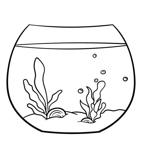 Fish Bowl Printable Template, Fish Bowl Template Free Printable, Fishbowl Printable, Fish Bowl Printable, Fish Bowl Template, Fish Bowl Coloring Page, Fishbowl Drawing, Fish Bowl Drawing, Fish Tank Drawing