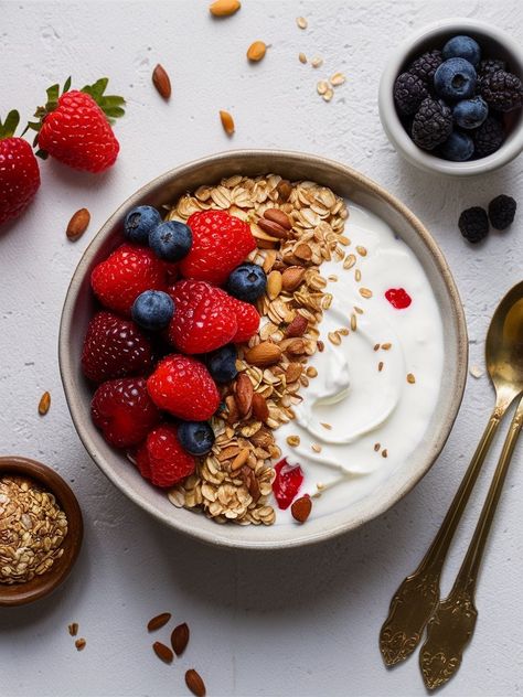 Is Greek Yogurt Good for PCOS? The Tastiest Protein Yoghurt Bowl - Cooks & Crayons Low Carb Holiday Desserts, Yoghurt Breakfast, Yogurt Greek, Yogurt Breakfast Bowl, High Protein Yogurt, Yoghurt Bowl, Low Carb Holiday, Protein Yogurt, Probiotic Benefits