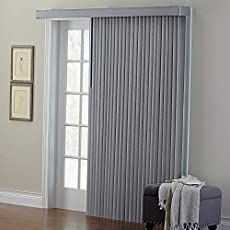 How to hide or replace vertical blinds | Smart DIY Solutions for Renters Sliding Glass Door Blinds, Sliding Glass Door Window Treatments, Modern Patio Doors, Patio Door Coverings, Patio Door Blinds, Sliding Glass Door Window, Door Window Treatments, Door Coverings, Horizontal Blinds