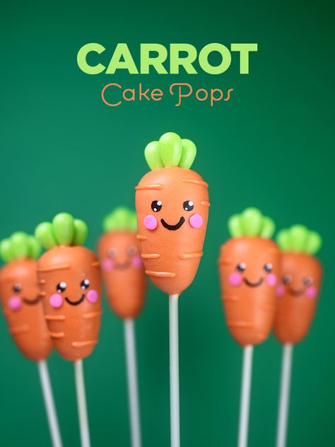 Carrot Cake Pops for Easter | bakerella.com Easter Cake Pops Ideas, Carrot Party, Carrot Cake Pops, Shaped Cake Pops, Easter Creative, Easter Cake Pops, Pop Cakes, Cake Ball, Baking Crafts